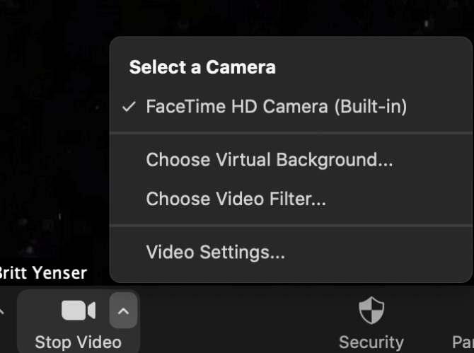 Zoom option to select a camera